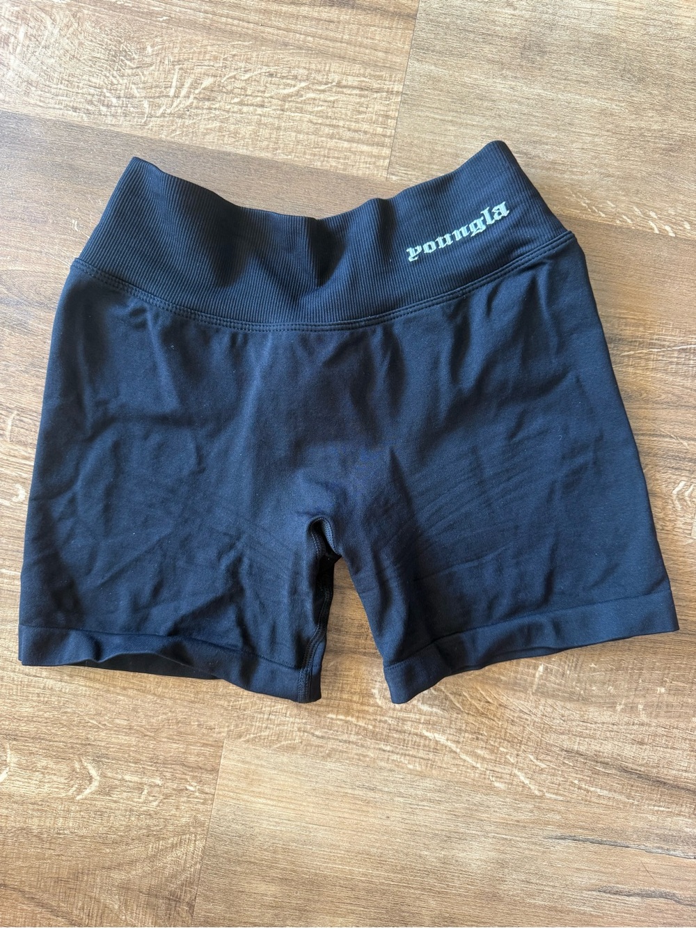 Youngla Black V Back Shorts